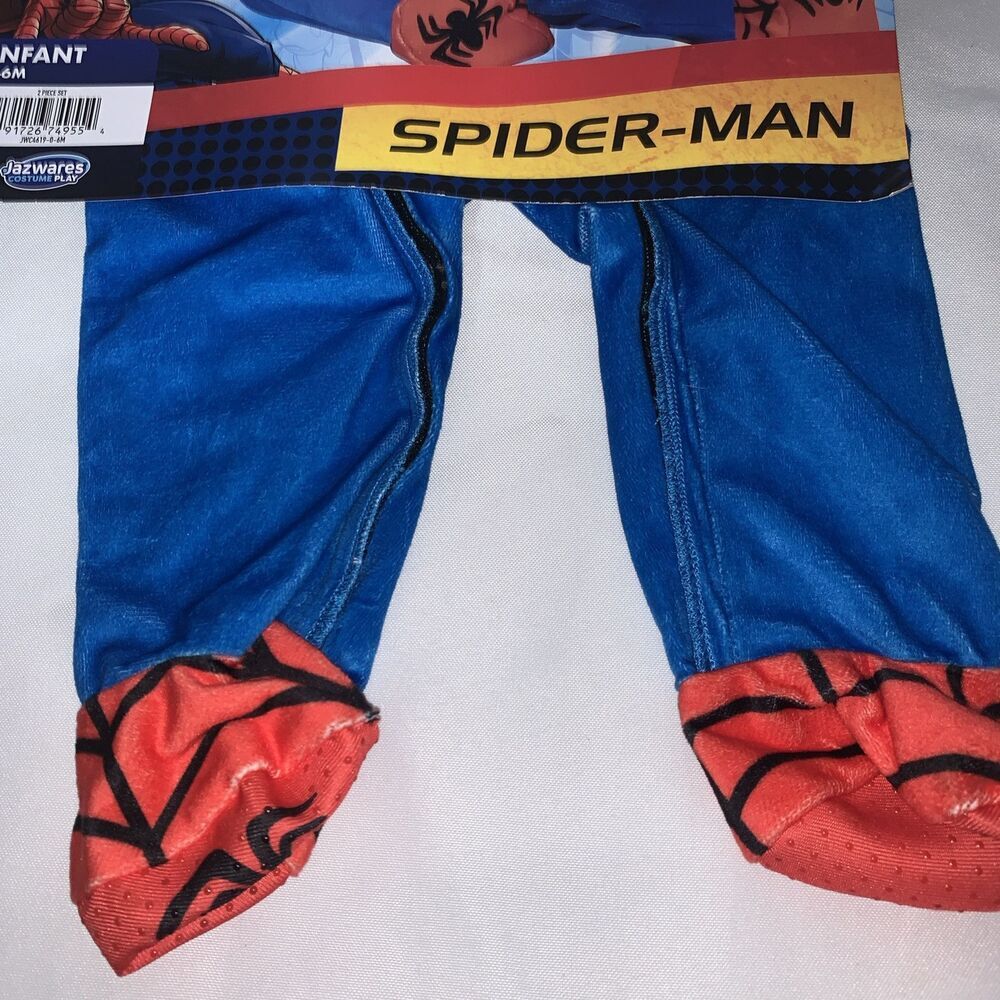 Jazwares Disney Junior Marvel NEW Spider-Man Costume Size 0-6 Months - Picture 3 of 6
